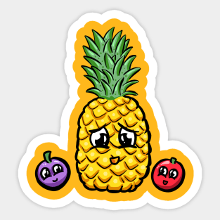 Pineapple is a Berry Cartoon Garden Tips Toons Sticker